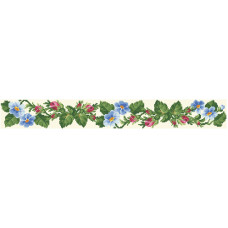 ПС008шМнннн Барвиста вишиванка Заготовка для вишивки - Пояс жіночий Рожеві троянди, фіалки р.42-54 шовк, бежевий