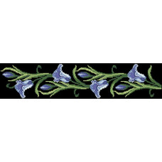 ПС015шЧнннн Барвиста вишиванка Заготовка для вишивки - Пояс жіночий Цвіт калини р.42-54 шовк, чорний