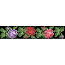 ПС027шЧнннн Барвиста вишиванка Заготовка для вишивки - Пояс жіночий Прикарпаття р.42-54 шовк, чорний