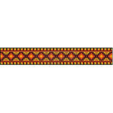 ПС028шЧнннн Барвиста вишиванка Заготовка для вишивки - Пояс жіночий Ніжність р.42-54 шовк, чорний