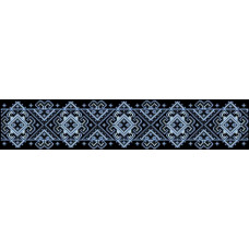 ПС034шЧнннн Барвиста вишиванка Заготовка для вишивки - Пояс жіночий Мальви, троянди, братки р.42-54 шовк, чорний