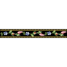 ПС036шЧнннн Барвиста вишиванка Заготовка для вишивки - Пояс жіночий Калина р.42-54 шовк, чорний