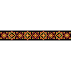 ПС045шЧнннн Барвиста вишиванка Заготовка для вишивки - Пояс жіночий Берегиня р.42-54 шовк, чорний