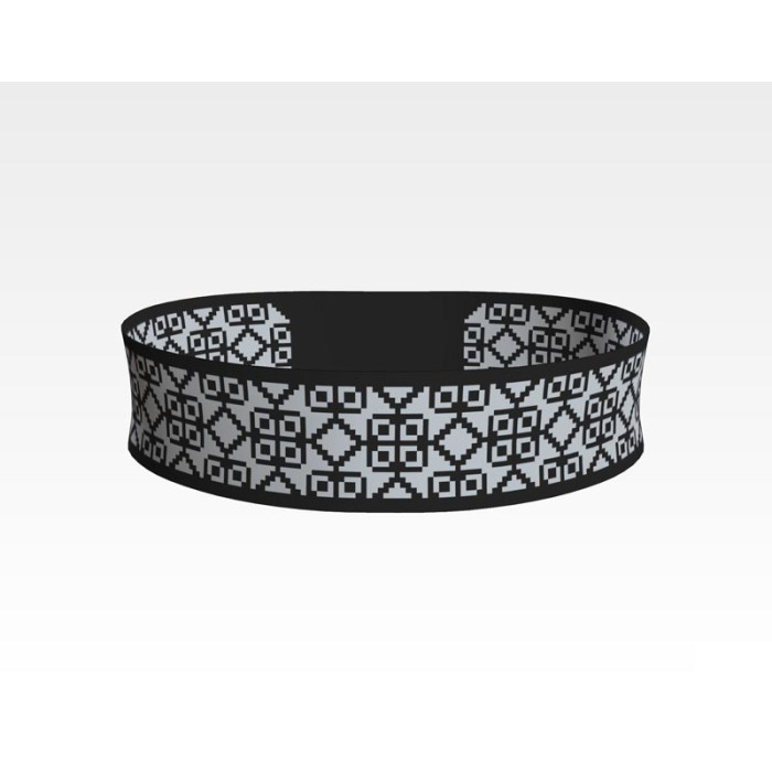 ПС049кЧнннн Пояс жіночий, атлас-коттон, чорний. Барвиста вишиванка. Заготовка для вишивки бісером