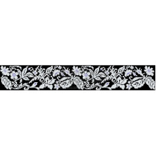 ПС058шЧнннн Барвиста вишиванка Заготовка для вишивки - Пояс жіночий Ніжний орнамент р.42-54 шовк, чорний