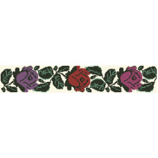 ПС061дМнннн Барвиста вишиванка Заготовка для вишивки - Пояс жіночий Борщівська. Троянди р.42-54 домоткане полотно, бежевий