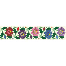 ПС093дМнннн Барвиста вишиванка Заготовка для вишивки - Пояс жіночий Буковинська сучасна р.42-54 домоткане полотно, бежевий