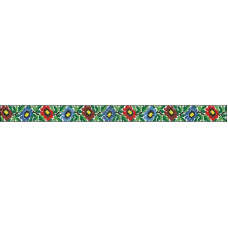 ПС097шМнннн Барвиста вишиванка Заготовка для вишивки - Пояс жіночий Буковинська сучасна р.42-54 шовк, бежевий