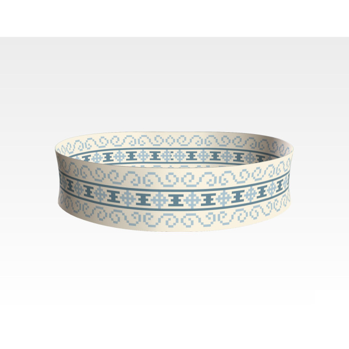 ПС116кМнннн Пояс жіночий, атлас-коттон, бежевий. Барвиста вишиванка. Заготовка для вишивки бісером