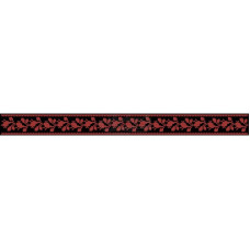 ПС129шЧнннн Барвиста вишиванка Заготовка для вишивки - Пояс жіночий Ніжні квіти р.42-54 шовк, чорний