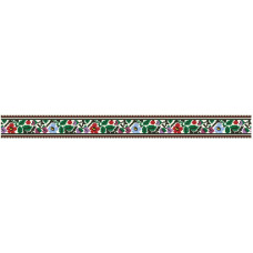 ПС160кМнннн Барвиста вишиванка Заготовка для вишивки - Пояс жіночий Борщівська квіткова р.42-54 атлас, бежевий