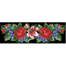 ПС361шЧнннн Барвиста вишиванка Заготовка для вишивки - Пояс жіночий  р.42-54 шовк, чорний