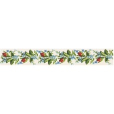 ПС020кМнннн Пояс жіночий, атлас-коттон, бежевий. Барвиста вишиванка. Заготовка для вишивки бісером