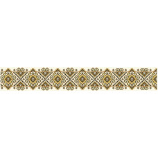 ПС033кМнннн Пояс жіночий, атлас-коттон, бежевий. Барвиста вишиванка. Заготовка для вишивки бісером