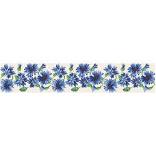 ПС051кМнннн Пояс жіночий, атлас-коттон, бежевий. Барвиста вишиванка. Заготовка для вишивки бісером