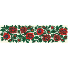 ПС062кМнннн Пояс жіночий, атлас-коттон, бежевий. Барвиста вишиванка. Заготовка для вишивки бісером