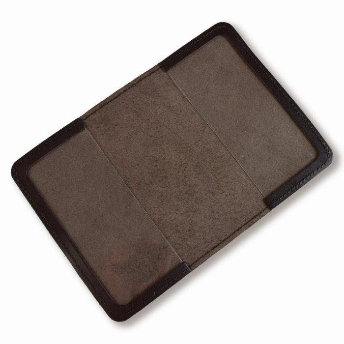 PYA8BB Babylon Обкладинка для паспорта Passport з великим Гербом 10x14 см темно-коричнева, червоне тиснення, шкіра