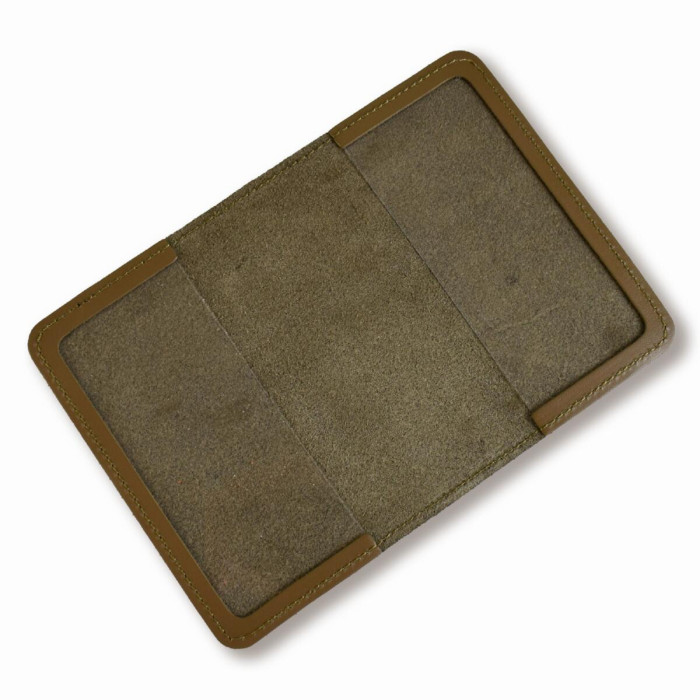 PYY9AA Babylon Обкладинка для паспорта Україна з великим Гербом 10x14 см хакі, чорне тиснення, шкіра