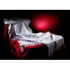 Р-1001 Alisena Пошита заготовка для вишивки рахунковим хрестиком - Рушник 220х33 см, (колір білий)