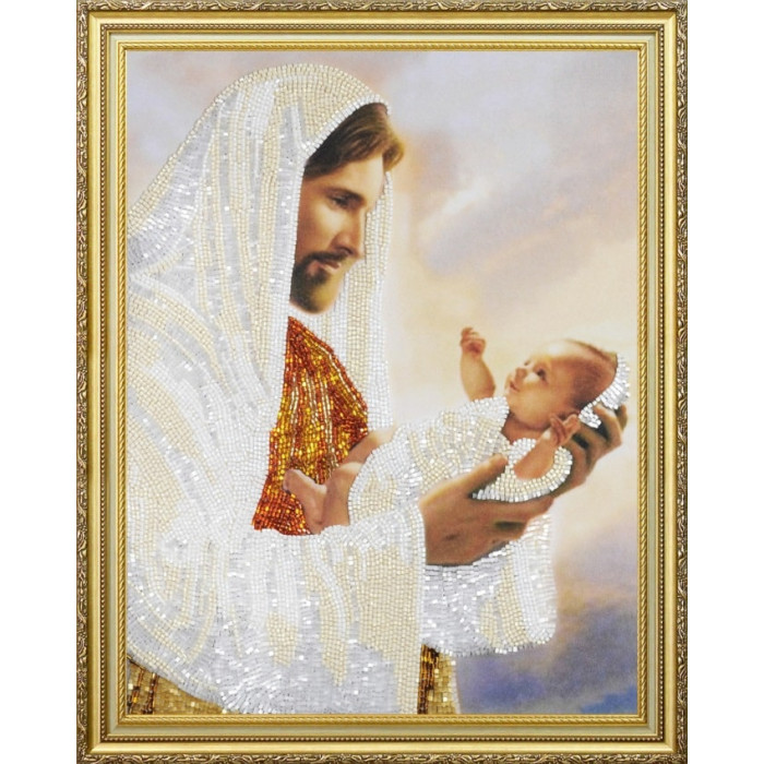 Р-368 Ісус з немовлям. Картини бісером. Набір для вишивки бісером