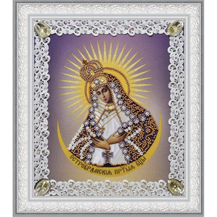 Р-374 Остробрамська ікона Божої Матері (ажур). Картини бісером. Набір для вишивки бісером