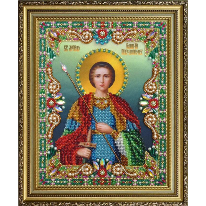 Р-400 Ікона Святий великомученик Георгій Побідоносець. Картини бісером. Набір для вишивки бісером