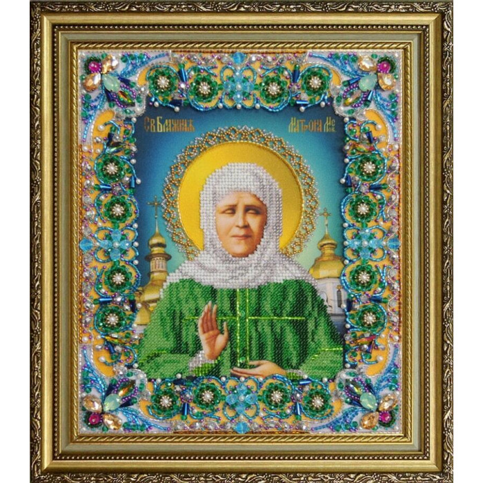 Р-413 Ікона Свята Матрона Московська. Картини бісером. Набір для вишивки бісером