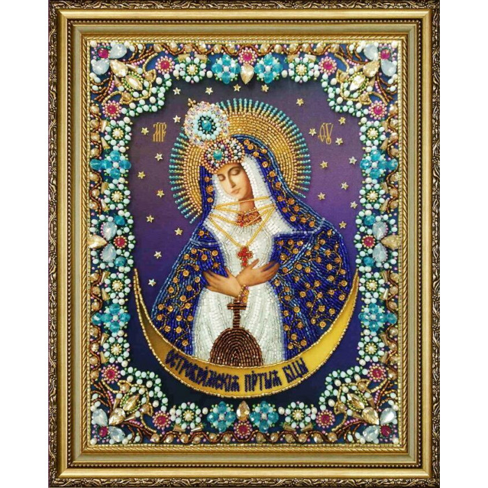 Р-425 Ікона Божої Матері Остробрамської. Картини бісером. Набір для вишивання бісером