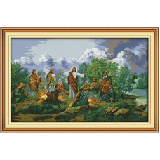 R236JS Ісус і його учні, 81x52 см. Joy Sunday. Набір для вишивки хрестиком на канві з нанесеним малюнком