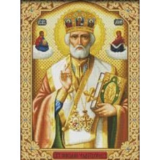 R242JS Св. Миколай Чудотворець, 52х66 см. Joy Sunday. Набір для вишивки хрестиком на канві з нанесеним малюнком