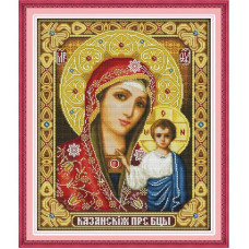 R266JS Богородиця Казанська, 41х48 см. Joy Sunday. Набір для вишивки хрестиком на канві з нанесеним малюнком