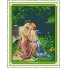 R707JS Joy Sunday Набір для вишивки друкованим хрестиком - Поцілунок ангела 46x57 см, Aida 14