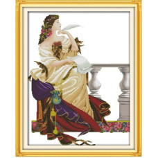 R755JS Нескінченні думки, 49x62 см. Joy Sunday. Набір для вишивки хрестиком на канві з нанесеним малюнком