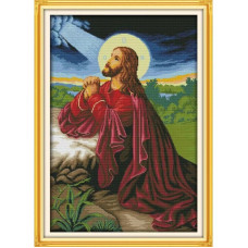 R813JS Ісус, 42x59 см. Joy Sunday. Набір для вишивки хрестиком на канві з нанесеним малюнком