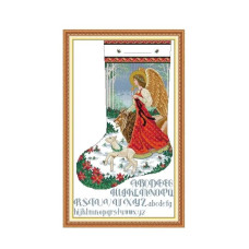 RA516JS Чобіток. Янгол Різдва, 43х70 см. Joy Sunday. Набір для вишивки хрестиком на канві з нанесеним малюнком