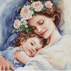 RA697JS Joy Sunday Набір для вишивки друкованим хрестиком - Материнська любов 36х36 см, Aida 14 (схема на канві)