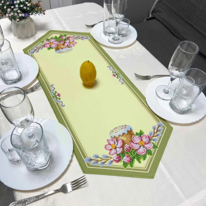 Ранер_147 Virena Заготовка для вишивки бісером - Ранер 28x72 см (габардин)