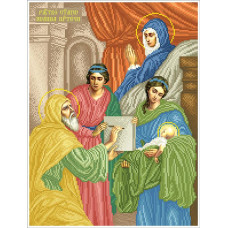 304 РІХ-схема Різдво Іонна Хрестителя. БС Солес. Схема на тканині для вишивання бісером