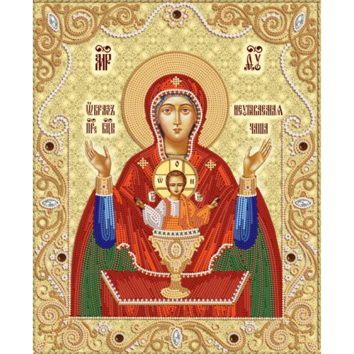 РИК-3-037 Ікона Божої Матері Невипивана Чаша. Марічка. Схема на тканині для вишивання бісером