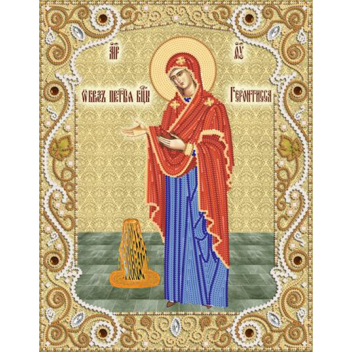 РИК-3-049 Ікона Божої Матері Геронтіссу. Марічка. Схема на тканині для вишивання бісером