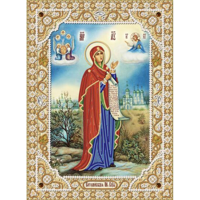 РИК-3-050 Боголюбська ікона Божої Матері. Марічка. Схема на тканині для вишивання бісером