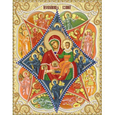 РИК-4041 Ікона Божої Матері Неопалима Купина. Марічка. Схема на тканині для вишивання бісером