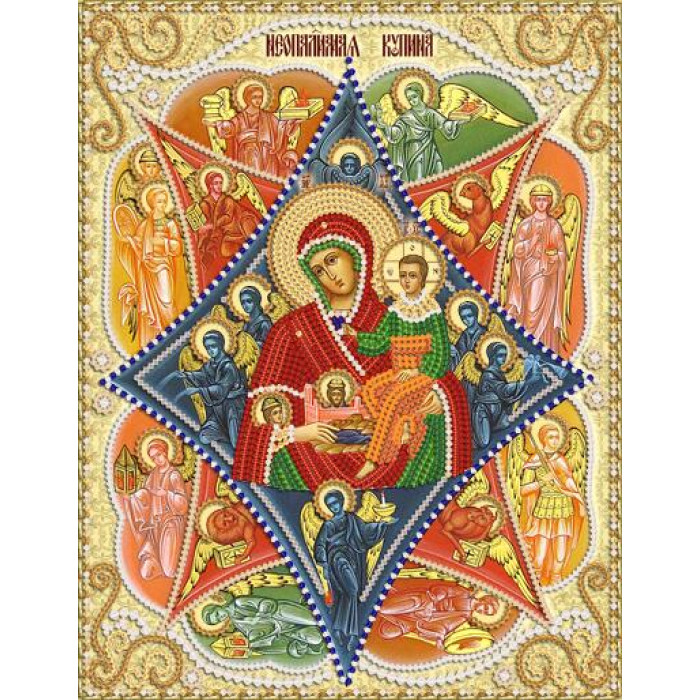 РИК-4041 Ікона Божої Матері Неопалима Купина. Марічка. Схема на тканині для вишивання бісером