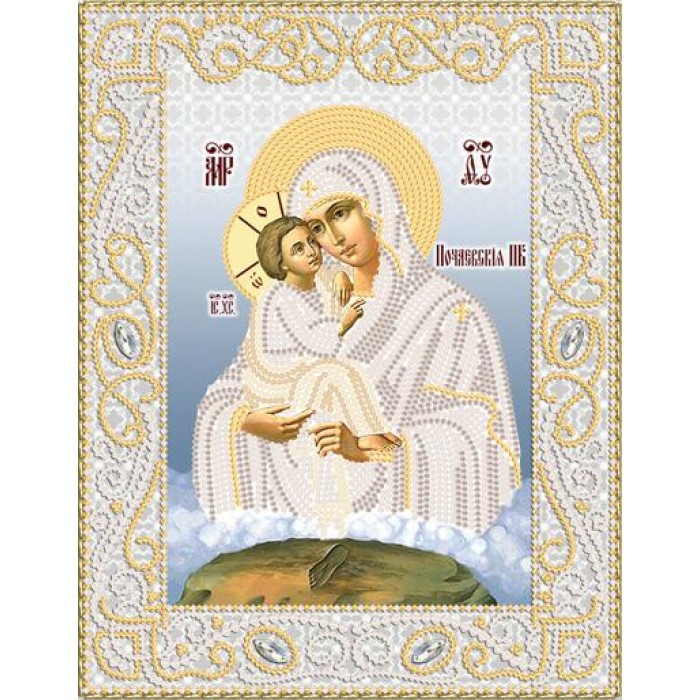 РИК-4062 Почаївська ікона Божої Матері (срібло). Марічка. Схема на тканині для вишивання бісером