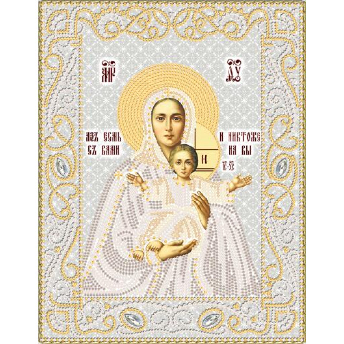РИК-4064 Леушинская ікона Божої Матері (срібло). Марічка. Схема на тканині для вишивання бісером