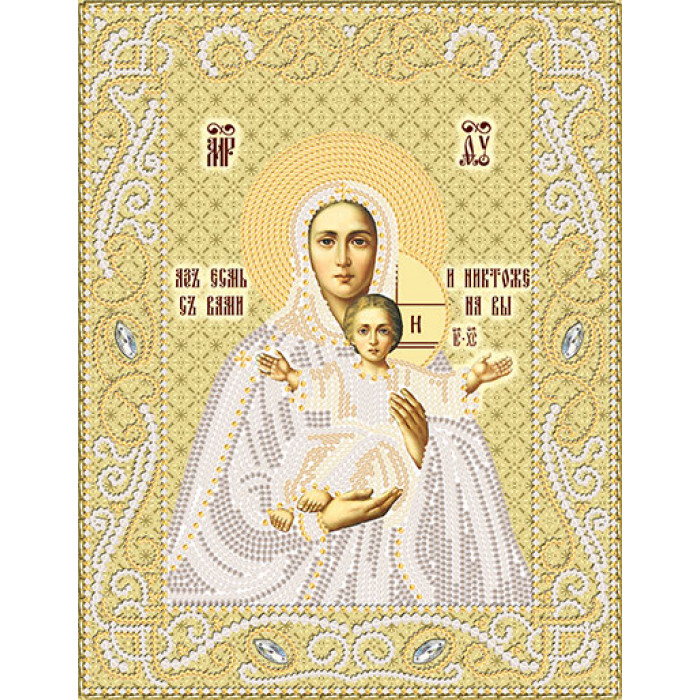 РИК-4065 Леушинская ікона Божої Матері (золото). Марічка. Схема на тканині для вишивання бісером