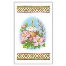 ТБ РКМ_068 Virena Набір для вишивки бісером - Великодній рушник на кошик дитячий 22x30 см (габардин)