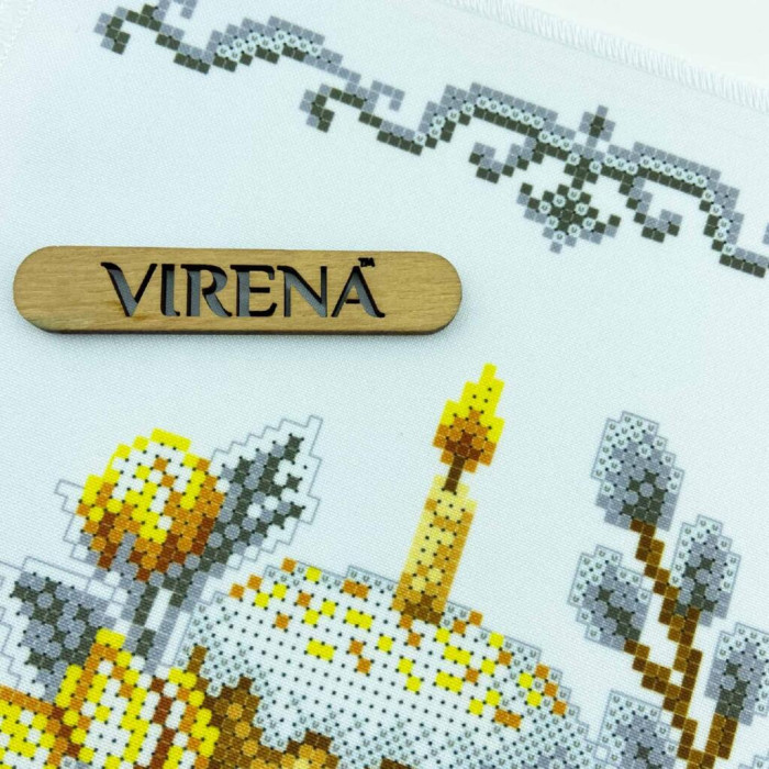 РКМ_069 Virena Заготовка для вишивки бісером - Великодній рушник на кошик дитячий 22x30 см (габардин)