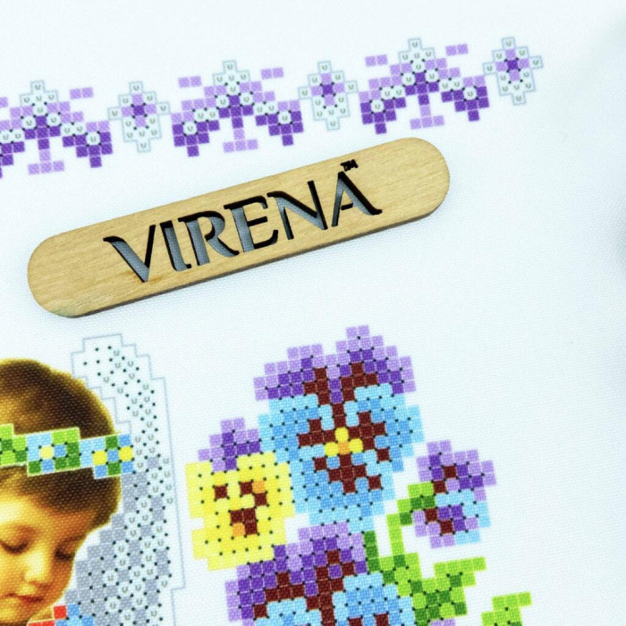 ТБ РКМ_070 Virena Набір для вишивки бісером - Великодній рушник на кошик дитячий 22x30 см (габардин)
