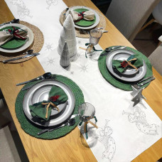 РКВ-02дп Кольорова Заготовка для вишивки нитками - Ранер 45х150 см (схема на домотканому полотні Еліт, колір білий)